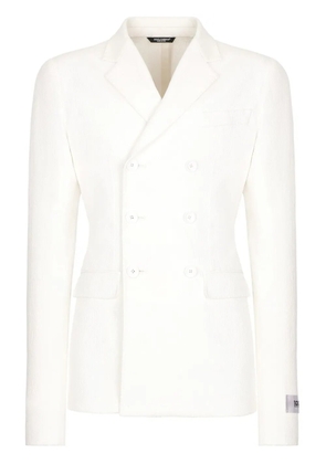 Dolce & Gabbana double-breasted crepe blazer - White