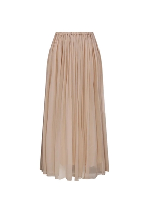 INTO THE EAST pleated maxi skirt - Neutrals