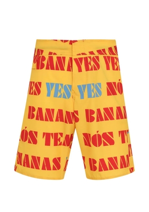 Amir Slama printed deck shorts - Yellow