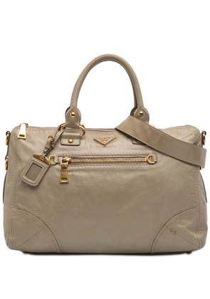 Prada Pre-Owned 2013-2026 Vitello Shine Zip Top satchel - Brown