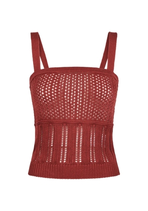 Max Mara sleeveless knitted top - Red