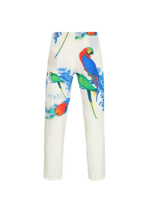 Amir Slama parrot-print trousers - White