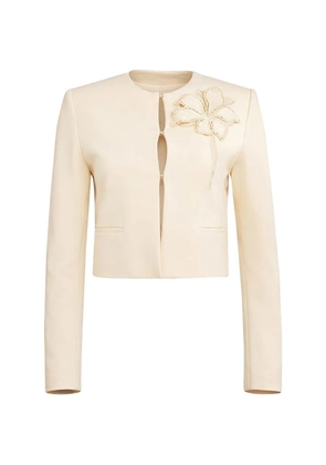 TWINSET floral appliqué jacket - Neutrals