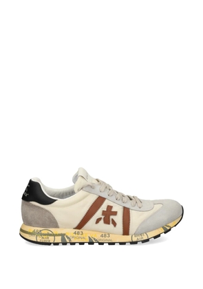 Premiata Lucy brown appliqué sneakers - Neutrals
