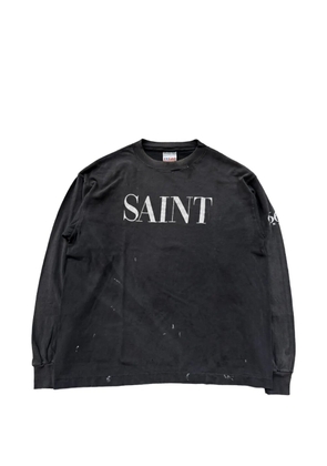 SAINT MXXXXXX long-sleeve cotton T-shirt - Black