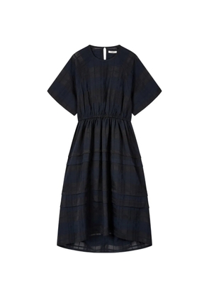 TOMBOY semi-sheer tiered dress - Blue