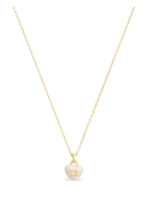 Coach heart-pendant necklace - Gold
