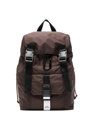 A.P.C. buckle-strap backpack - Brown