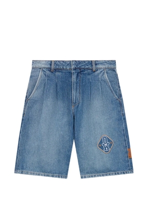 Off-White Royal-patch denim shorts - Blue