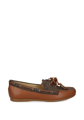 Michael Michael Kors Fallon monogram tie loafers - Brown