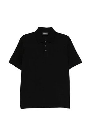 Emporio Armani cotton jersey polo shirt - Black