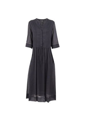 Peserico quarter-sleeve midi dress - Grey