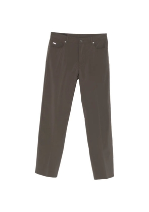 Emporio Armani logo-patch trousers - Brown