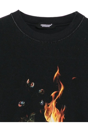 Undercover floral-print crew neck T-shirt - Black