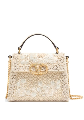 Valentino Garavani mini vsilng embroidered bag - Neutrals