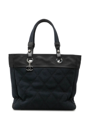 CHANEL Pre-Owned 2009-2010 Medium Quilted Canvas Paris Biarritz tote bag - Blue