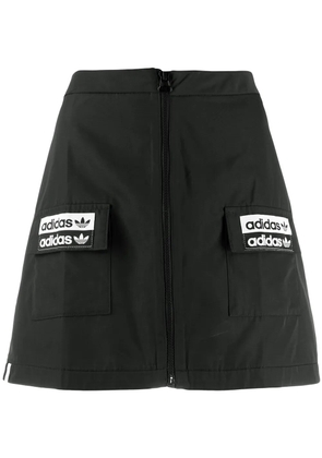 adidas logo patch mini skirt - Black