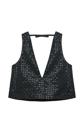 Dorothee Schumacher sequined V-neck top - Black