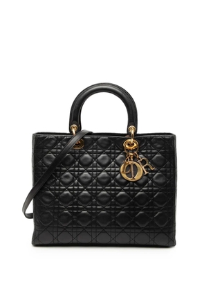 Christian Dior Pre-Owned 1997 Large Lambskin Cannage Lady Dior satchel - Black