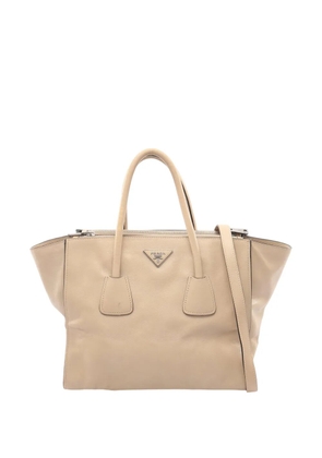 Prada Pre-Owned 2010-2025 Glace Calf Twin Pocket Double Handle satchel - Brown