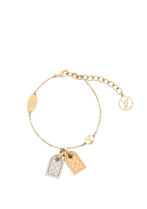 Louis Vuitton Pre-Owned 2018 Gold and Silver Plated Nanogram Tag Charms Bracelet costume bracelet