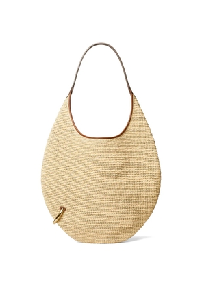 Tory Burch Pierced soft straw bag - Neutrals