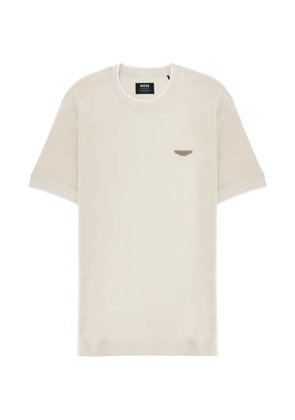 BOSS x Aston Martin crewneck wool-cotton jacquard T-shirt - Neutrals