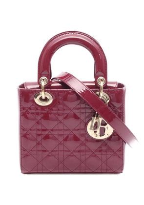 Christian Dior Pre-Owned 2010s Cannage Lady Dior patent leather tote bag - Pink