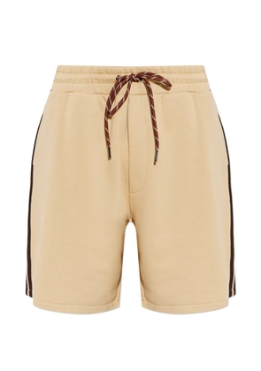 Moncler drawstring-detail striped cotton shorts - Neutrals