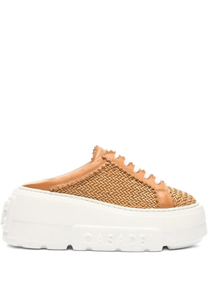 Casadei Nexus woven slip-on platform sneakers - Brown