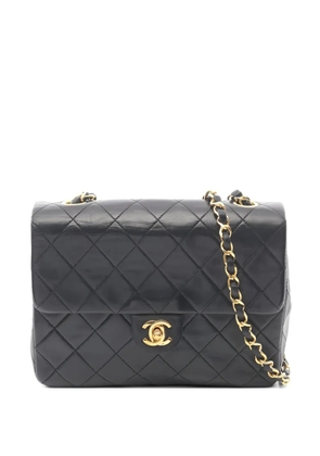 CHANEL Pre-Owned 1989-1991 Mini Matelassé 20 chain-strap shoulder bag - Black