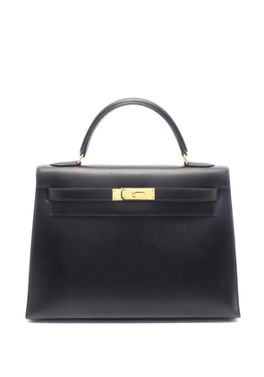 Hermès Pre-Owned 1995 Kelly32 leather hardware tote bag - Black