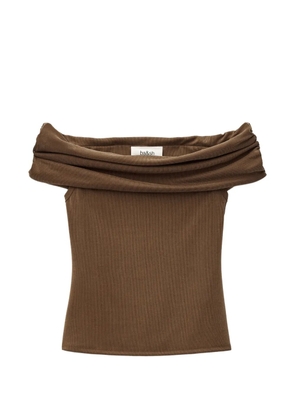 Ba&Sh Bene gathered off-shoulder top - Brown