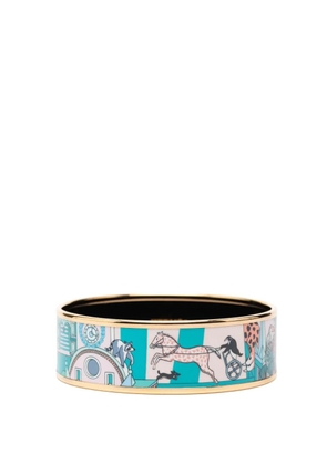 Hermès Pre-Owned 2000-2025 Wide Animapolis Enamel Bracelet 62 costume bracelet - Blue