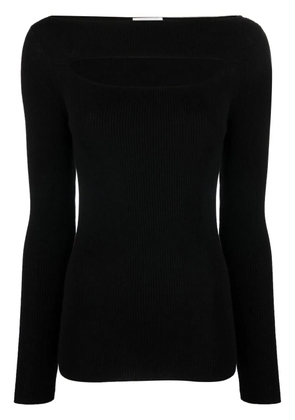 P.A.R.O.S.H. cut out-detail knitted top - Black