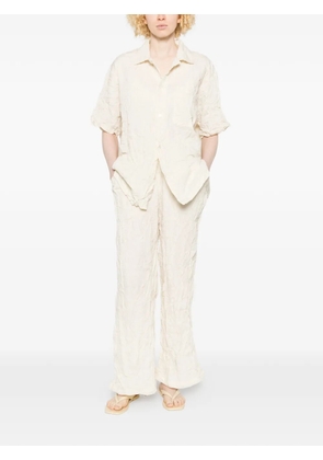 Gongdid Design crinkled shirt - Neutrals