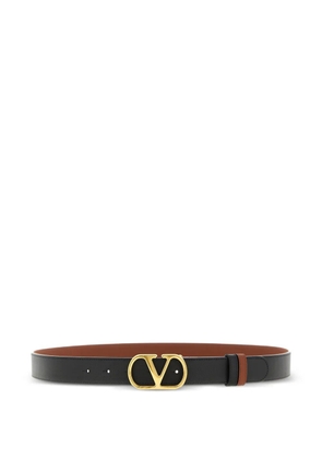 Valentino Garavani VLogo reversible leather belt - Black