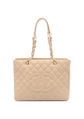 CHANEL Pre-Owned Matelassé Grand Shopping GST tote bag - Neutrals