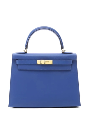 Hermès Pre-Owned 2022 Kelly28 top handle leather tote bag - Blue