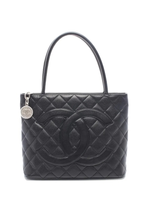 CHANEL Pre-Owned 2000s Reissue medallion leather tote bag - Black