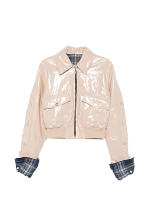 MARBELL Emili flap-pocket cropped jacket - Neutrals