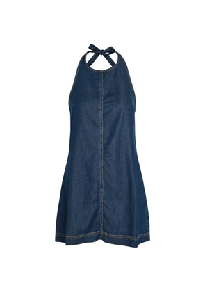 Good American tie neck dress - Blue