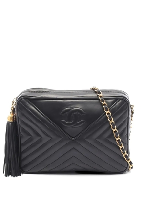 CHANEL Pre-Owned 1986 Camera v-stitch shoulder bag - Black