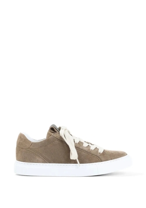 Brunello Cucinelli lace-up leather sneakers - Neutrals
