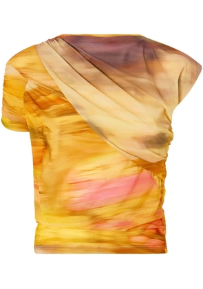 PINKO asymmetric T-shirt - Yellow