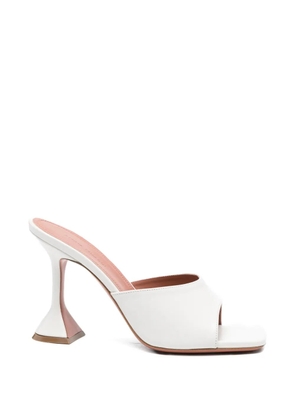 Amina Muaddi Lupita square-toe heeled sandals - White