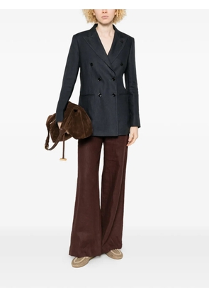 Lardini double-breasted flower-pin blazer - Blue