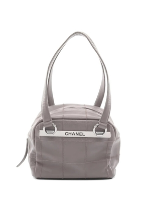 CHANEL Pre-Owned 2004 chocolate bar leather shoulder bag - Grey