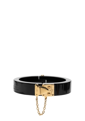 Louis Vuitton Pre-Owned 2011 Resin Lock Me Bangle costume bracelet - Black