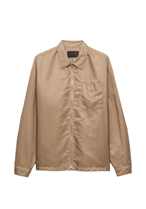Prada classic-collar zipper shirt - Neutrals